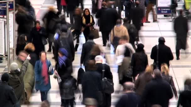 People Arriving and Departing from Liverpool — Stock Video