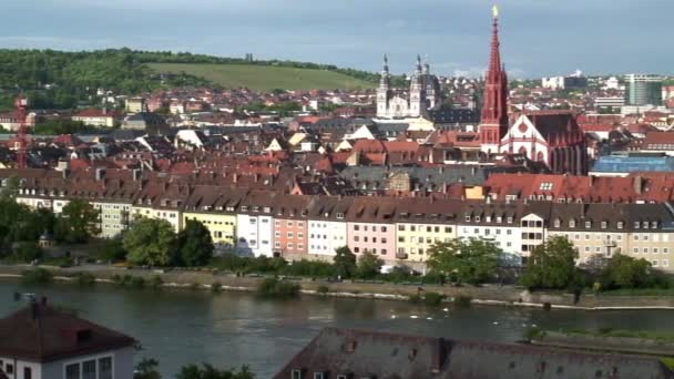 Gamla staden i barockstil i Tyskland — Stockvideo