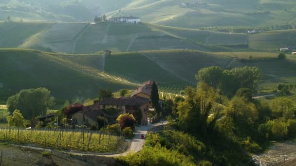 Landschap uitzicht over Piemonte — Stockvideo