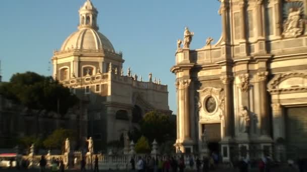 Square of Sants Agata in Italy — Stock Video