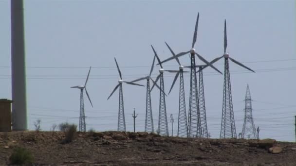 Větrná energie a energie — Stock video