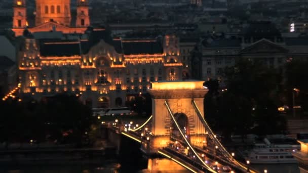 Szechenyi Řetězový most — Stock video