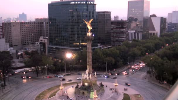 El Angel Onafhankelijkheidsplein — Stockvideo