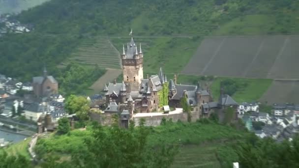 Cochem slott i Tyskland — Stockvideo