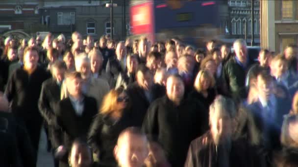 Menschenmenge aus Geschäftsleuten — Stockvideo