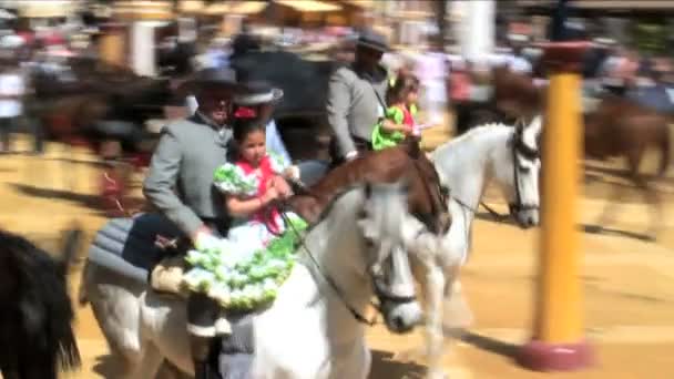 Horse men in Jerez — Stock Video