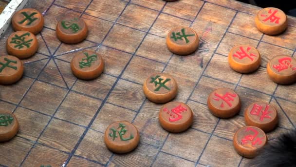 Chinese checkers board game pieces — Stock Video