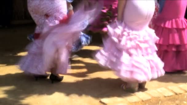 Flamenco straat dansers — Stockvideo