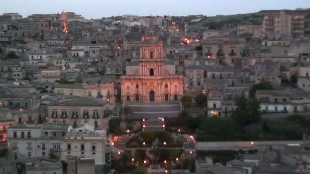 Modica en San Giorgio kathedralen — Stockvideo