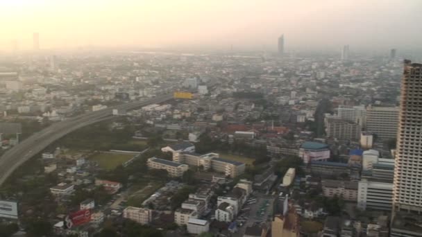 Bangkok Edificios de la ciudad y tráfico — Vídeo de stock