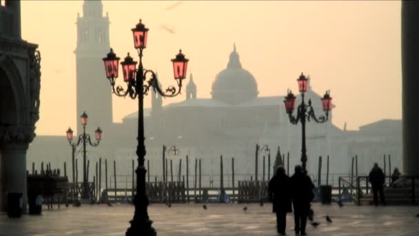 Piazza San Marco com San Giorgio Maggiore — Vídeo de Stock