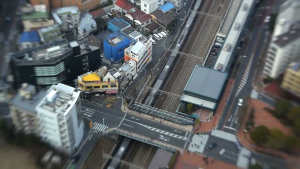 Port de conteneur de fret japonais occupé — Video