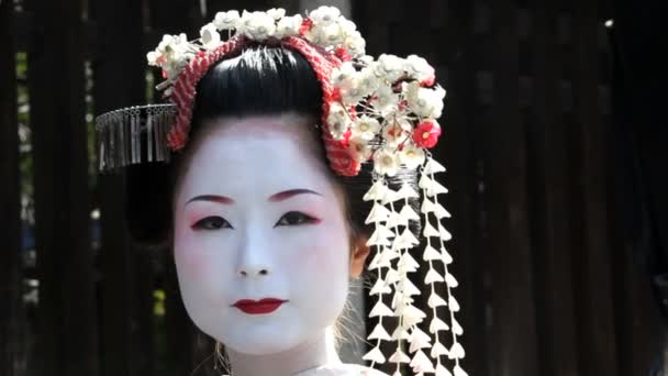 Güzel Japon geyşa — Stok video