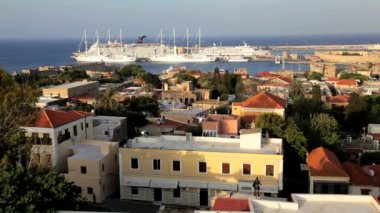 Rodos Adası Rodos şehir merkezi ve liman, Yunanistan ile