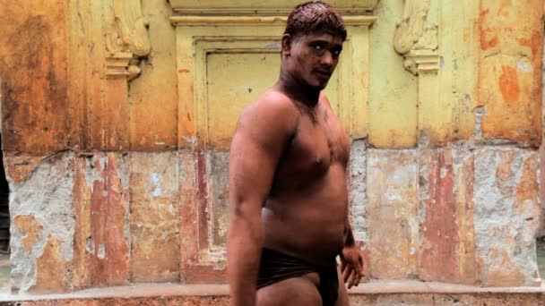 Kushti worstelaars — Stockvideo