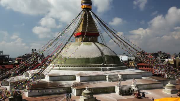 Ступа Boudhanath — стокове відео