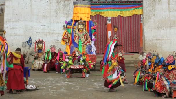 Masked dance festival — Stock Video