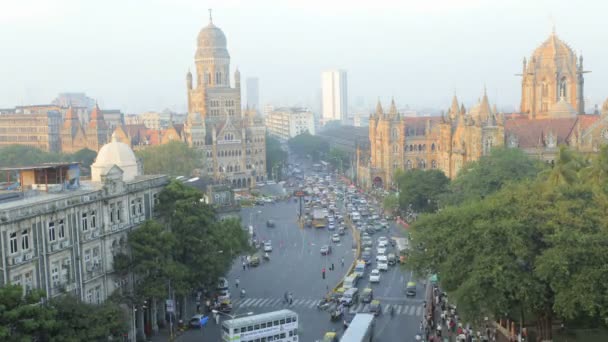 Gebäude des zentralen Mumbai-Erbes — Stockvideo