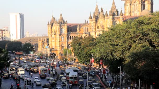 Mumbai Central em direção a Chhatrapati Shivaji — Vídeo de Stock