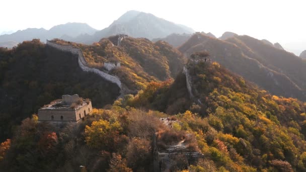 Great Wall in disrepair large sections — Stock Video