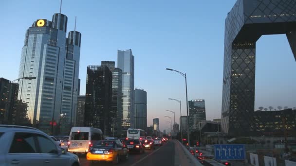 Beijing distrito central de negocios — Vídeo de stock