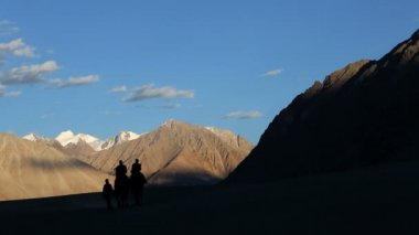 Deve üzerinde sürüklenmek turist kardır deve binmek