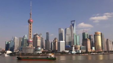 Shanghai şehir ve Huangpu Nehri