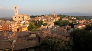 Perugia üzerinden yükseltilmiş görünüm