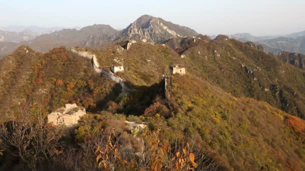 Great Wall in disrepair large sections — Stock Video