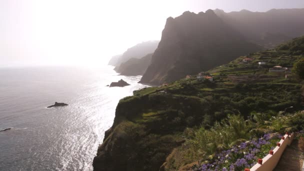 海の崖のオーシャン ビュー — ストック動画