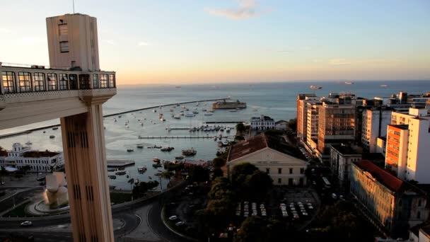 Lacerda Elevador e cidade baixa — Vídeo de Stock