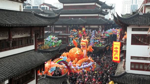 Dragon statue Chinese New Year — Stock Video