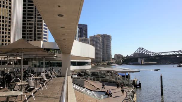 Riparian Plaza Brisbane distrito de negocios — Vídeo de stock