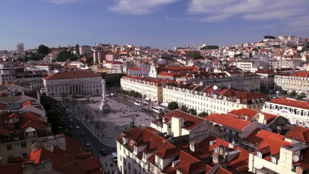 Denkmal für dom pedro iv — Stockvideo