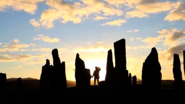 Isle of Lewis Outer Hebrides Callanish duran taşlar İskoçya İngiltere