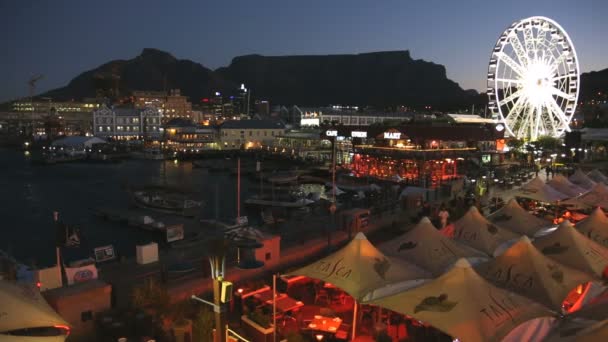 Güney Afrika V Waterfront tablo dağ Cape Town — Stok video