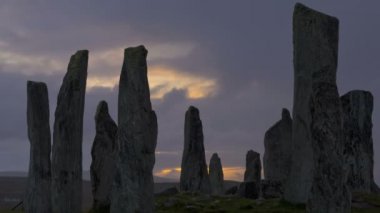 Isle of Lewis Outer Hebrides Callanish duran taşlar İskoçya gündoğumu Tl