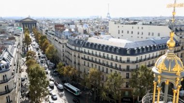 Fransa Paris Eyfel Kulesi şehir sokak trafik Bina Cityscape