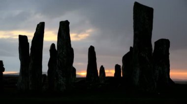 Isle of Lewis Outer Hebrides Callanish duran taşlar İskoçya İngiltere
