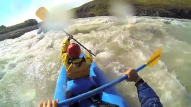 Kano nehir ikiz insanlar kayık macera kürek Kayak İzlanda