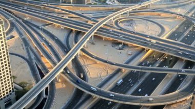 Dubai Birleşik Arap Emirlikleri Şeyh Zayed Yolu kavşak Metro demiryolu şehir