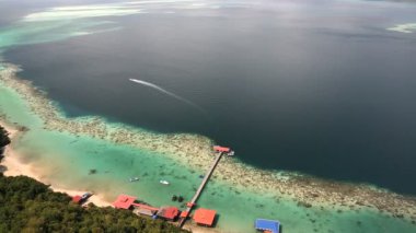 Sabah Borneo Tun Sakaran Deniz Parkı Malezya okyanus