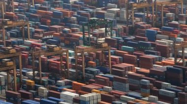 Konteyner liman rıhtım konteyner küresel Singapur gemi