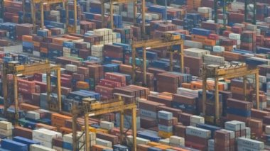 Konteyner liman rıhtım konteyner küresel Singapur gemi