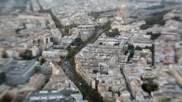 Frankreich paris stadt straße verkehr fahrzeug bau reisen — Stockvideo