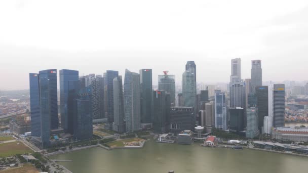 Marina Bay Singapour time lapse nuit éclairée — Video