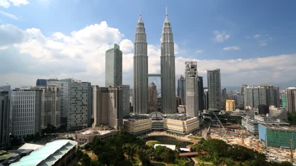 Kuala Lumpur Petronas Towers Maleisië Azië reizen — Stockvideo