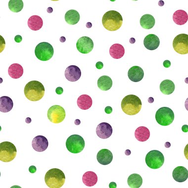 Renkli suluboya daireler desen