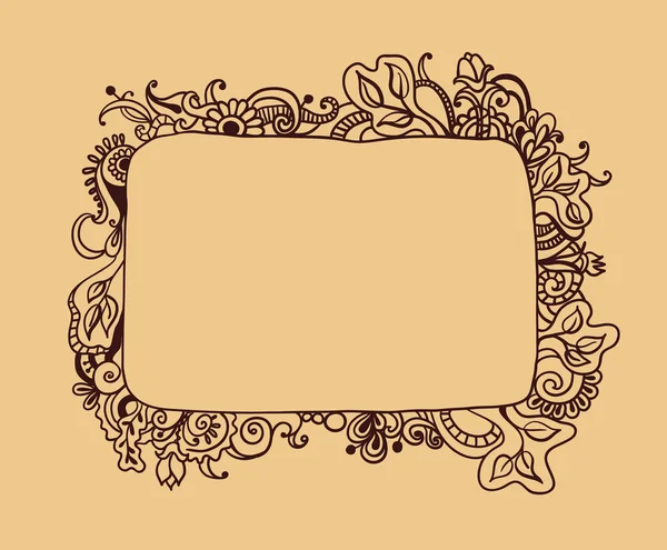 Hand drawn patterned frame — Stock Vector