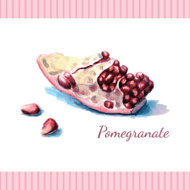 Suluboya Granat el çekilmiş